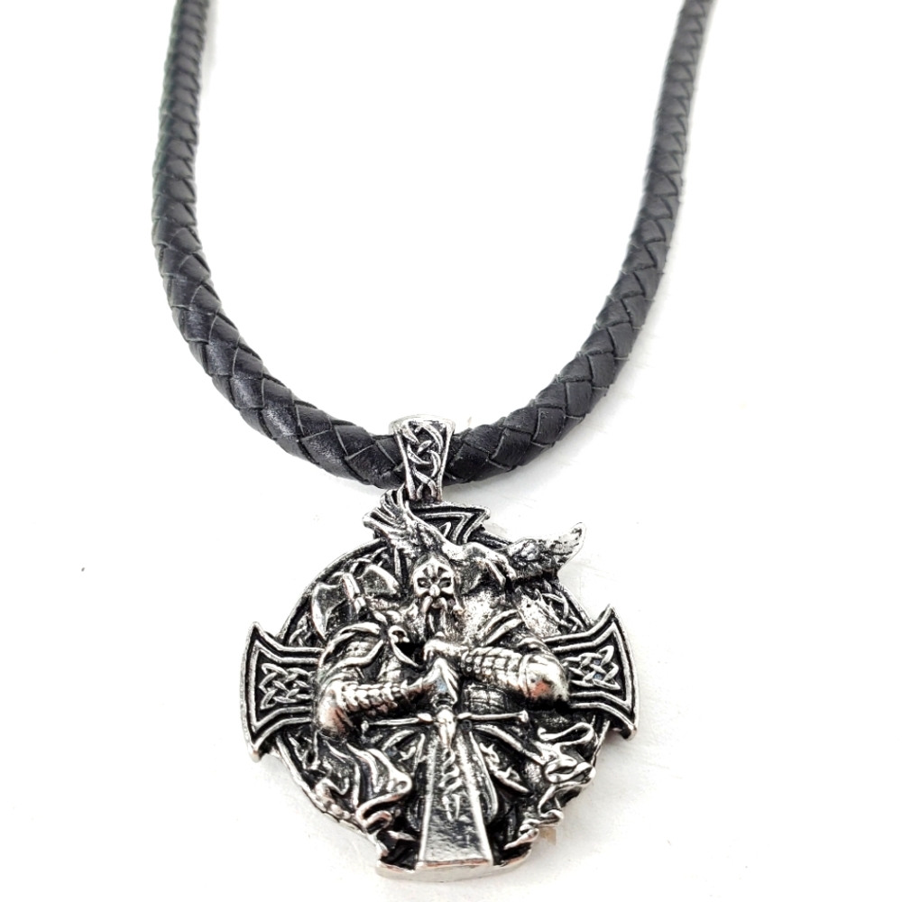 Genuine Leather Viking Warrior Necklace